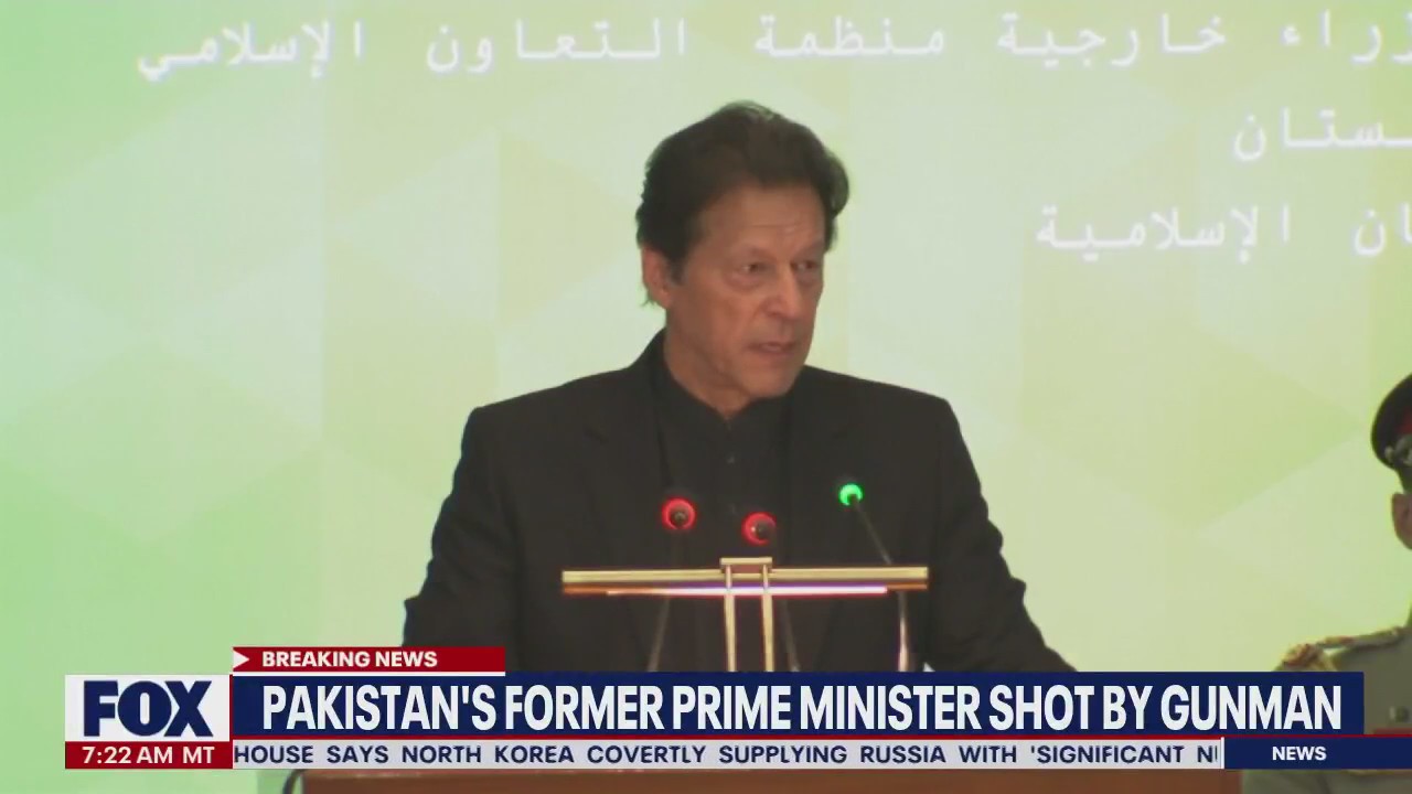 Former Pakistan prime minister Imran Khan shot at campaign event