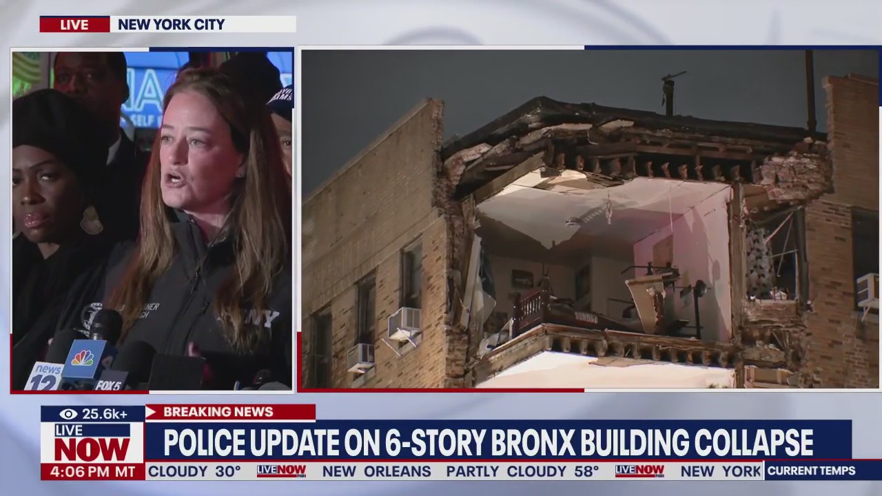 Six-story building partially collapses in NYC