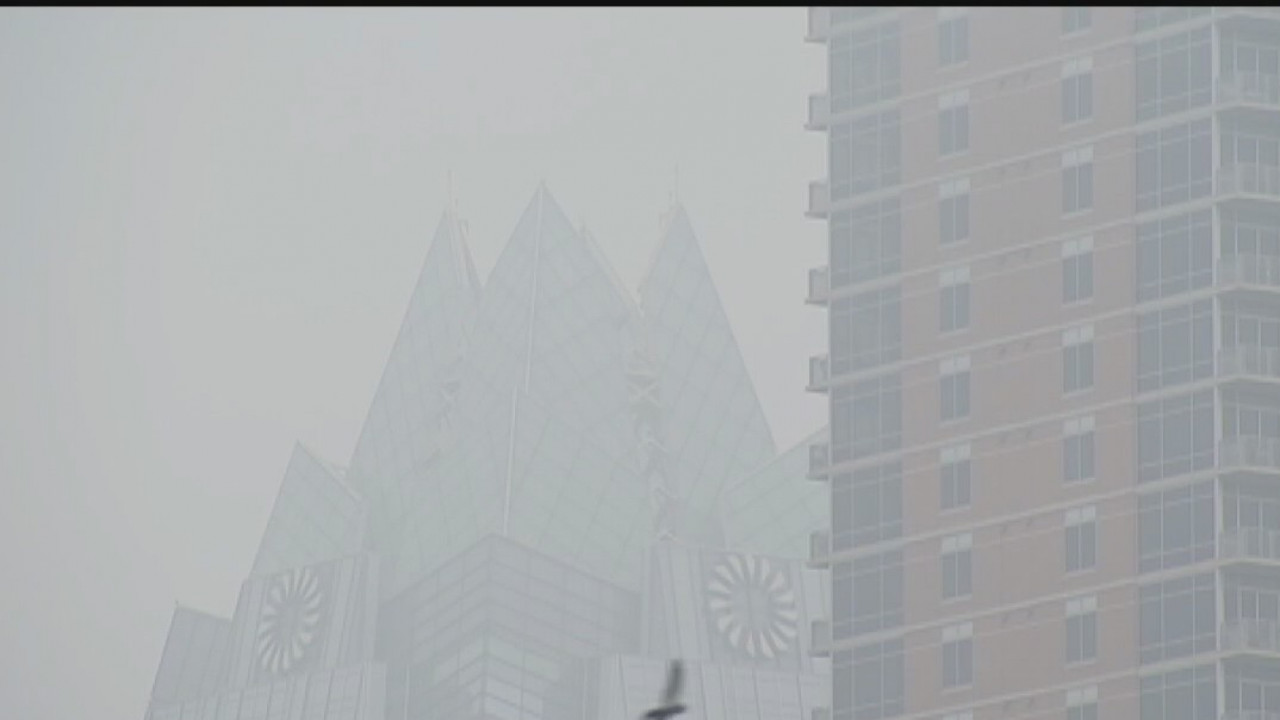 Why do we only see winter fog in certain areas of Central Texas?