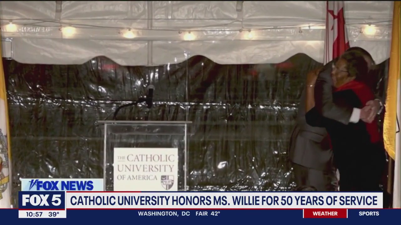 Catholic University honors Ms. Willie for 50 years of service