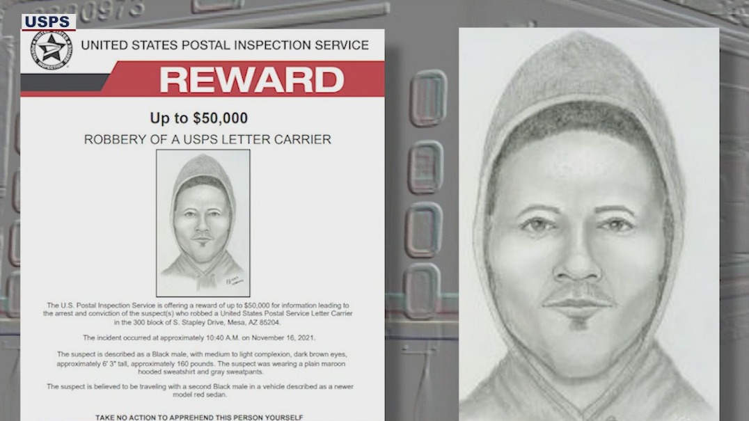 USPS seeking suspect in string of mail carrier robberies