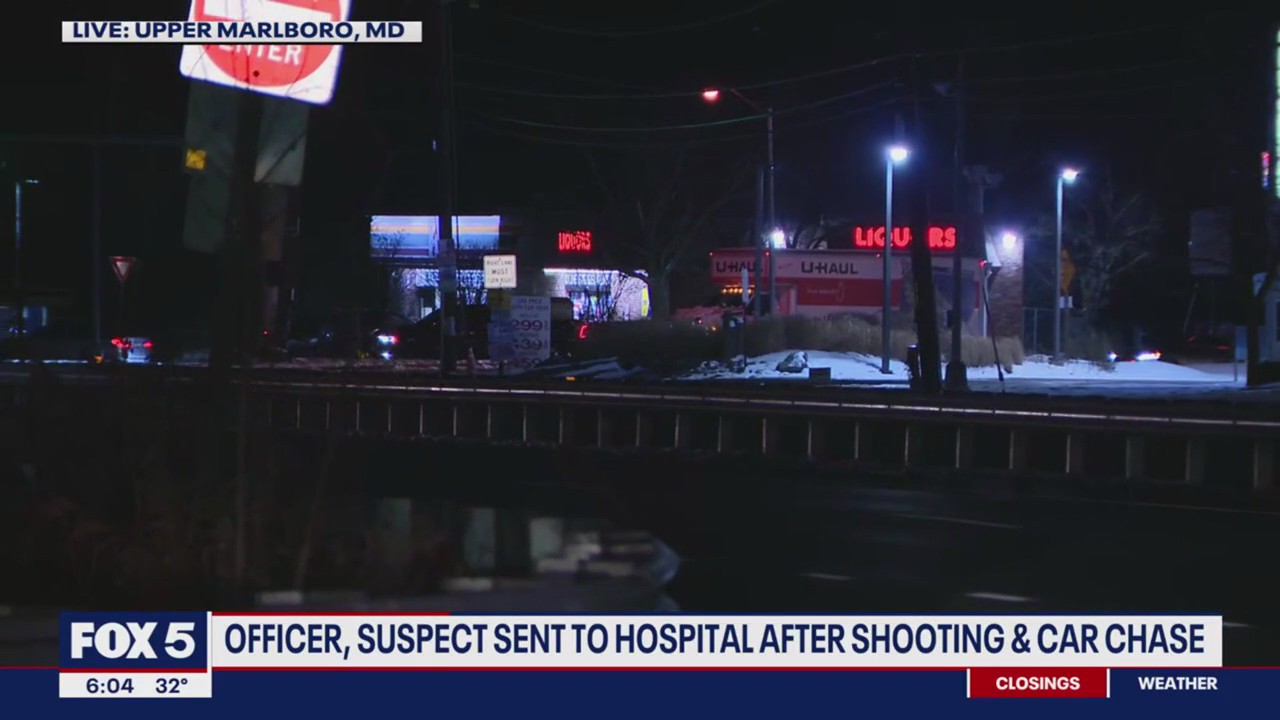 Shots fired after suspected burglar hits police officer with getaway van; 2 injured