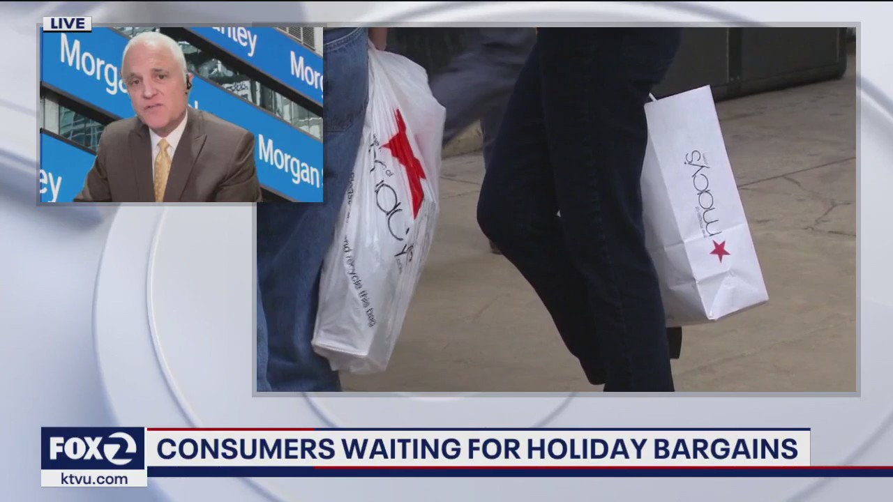 Consumers waiting for holiday bargains