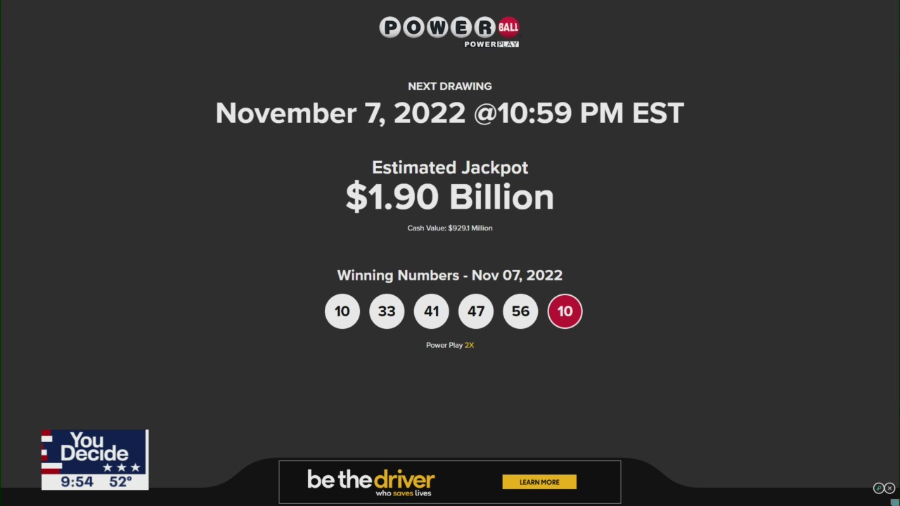 Winning Powerball numbers drawn in $1.9 billion jackpot