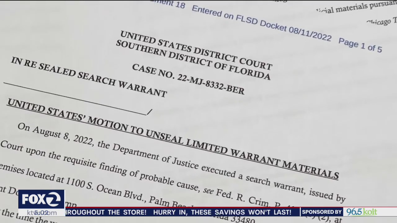 A federal judge is set to unseal the affidavit used to search Mar-a-Lago