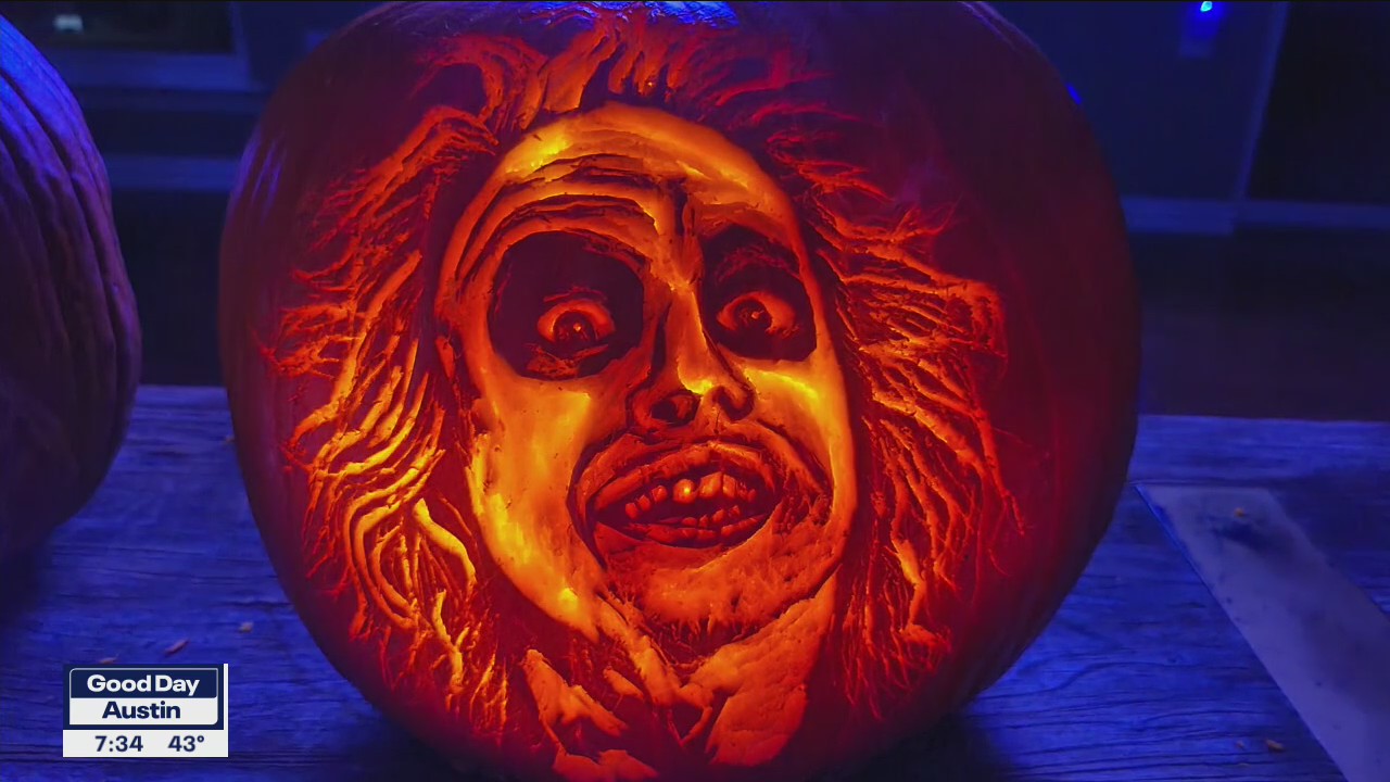 Good Day Austin Director Jerah's pumpkin-carving skills