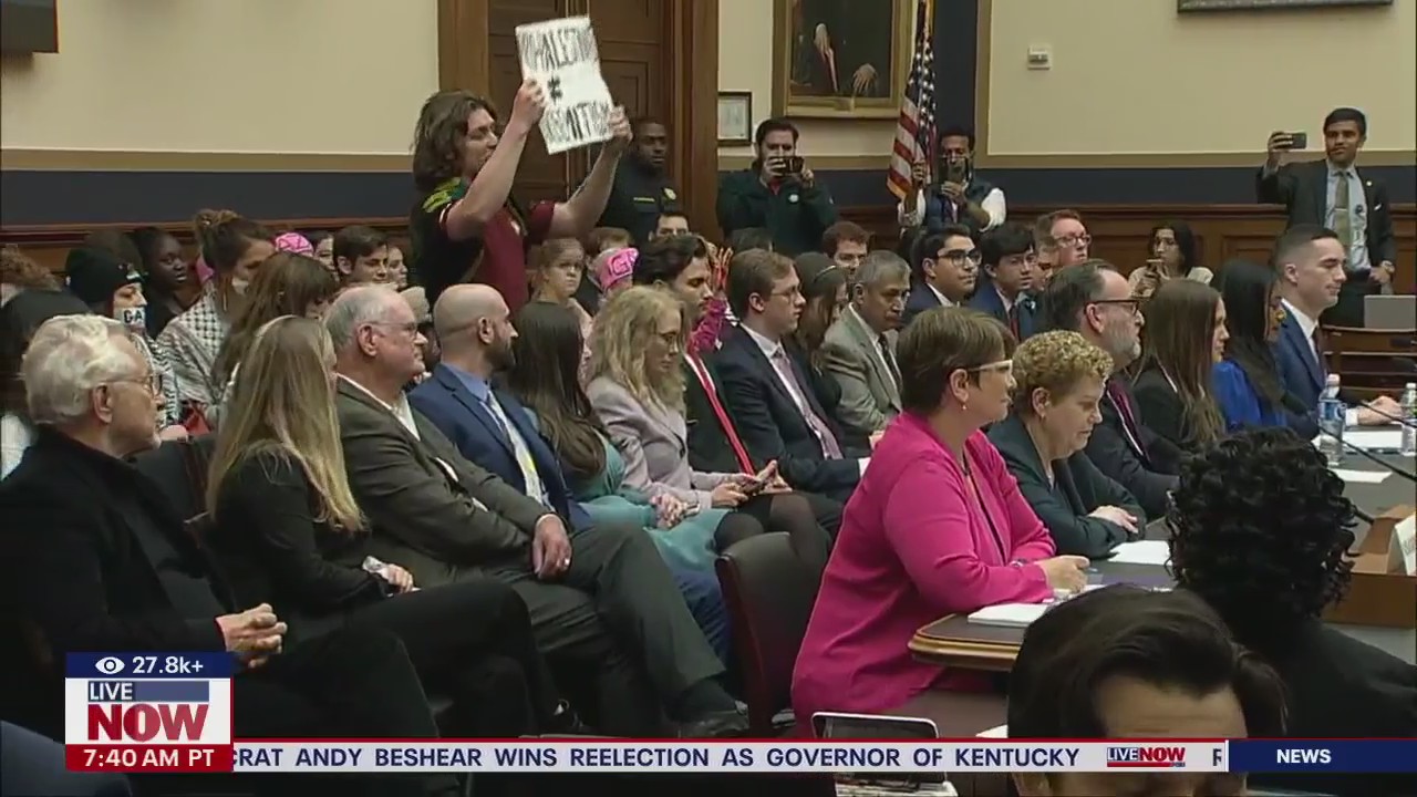 'Free speech' hearing interrupted by protestors