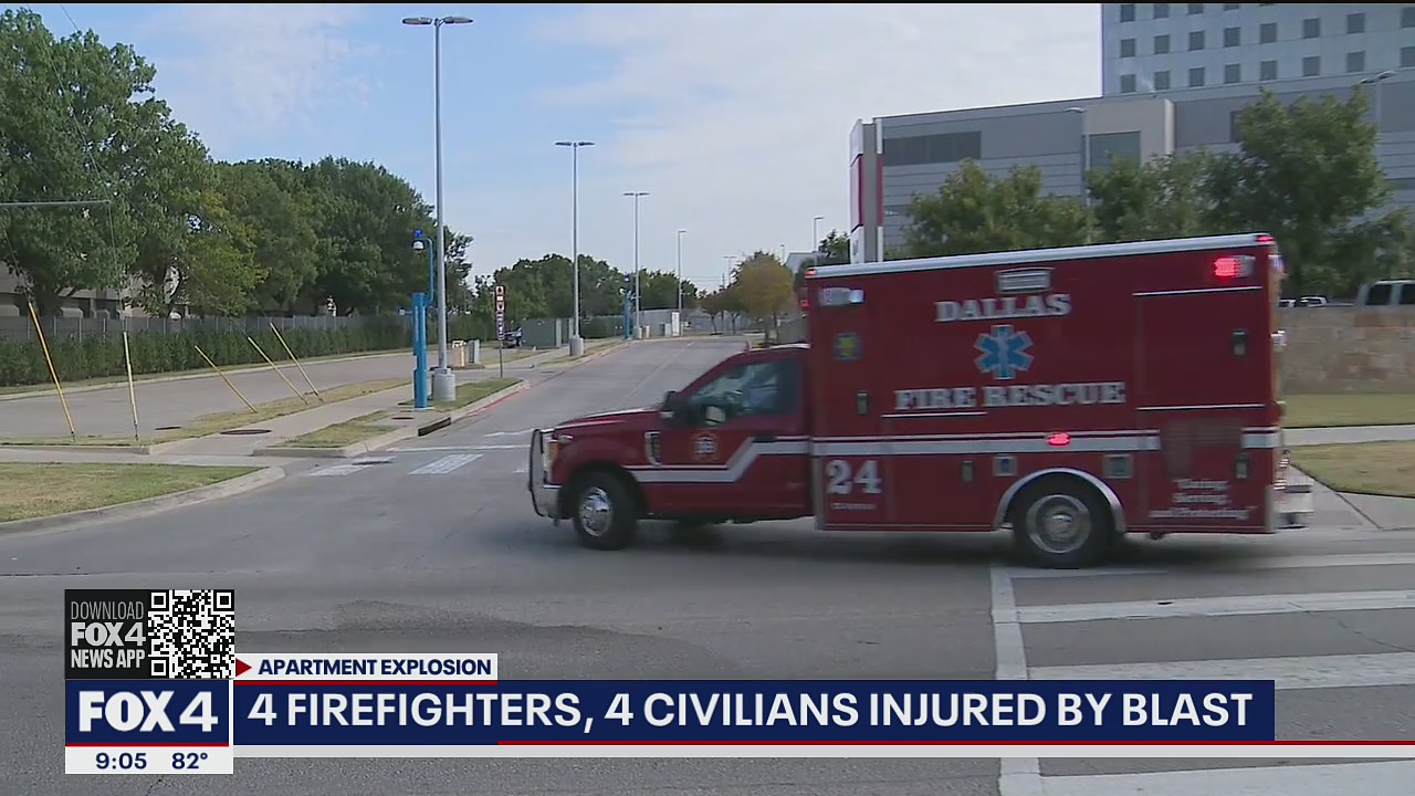 4 firefighters, 4 civilians injured in explosion