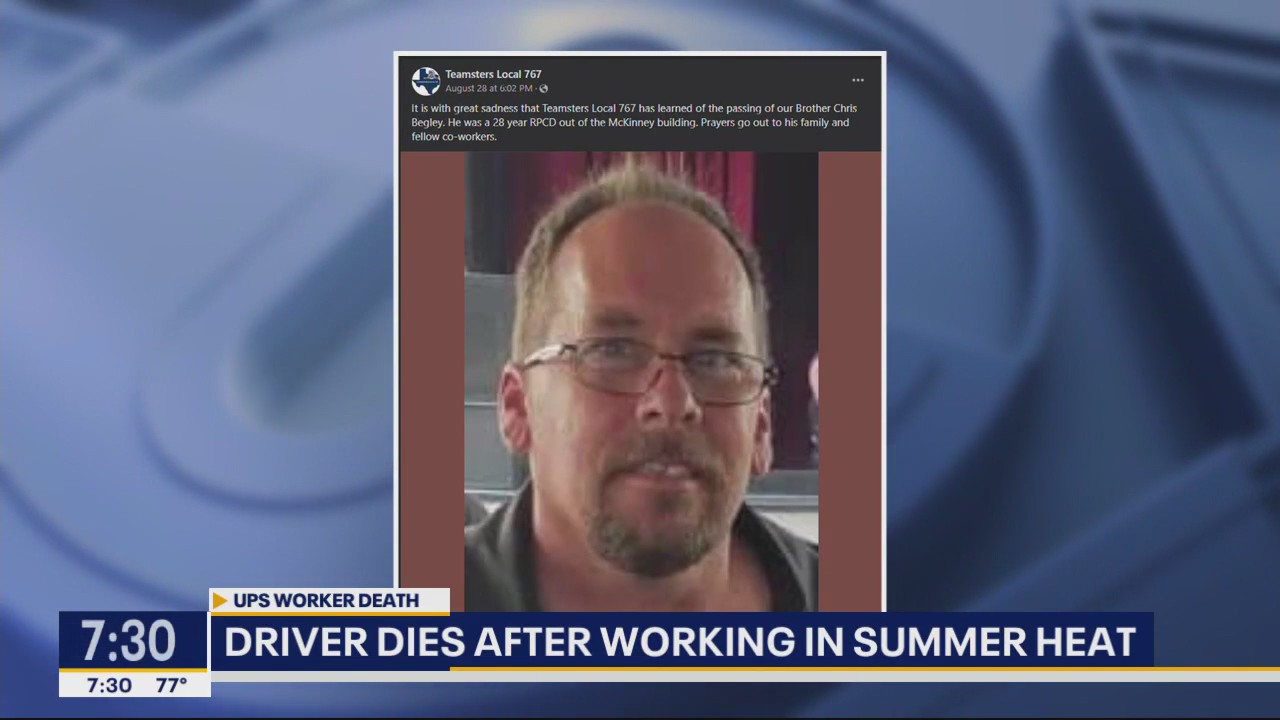 UPS driver dies after working in summer heat