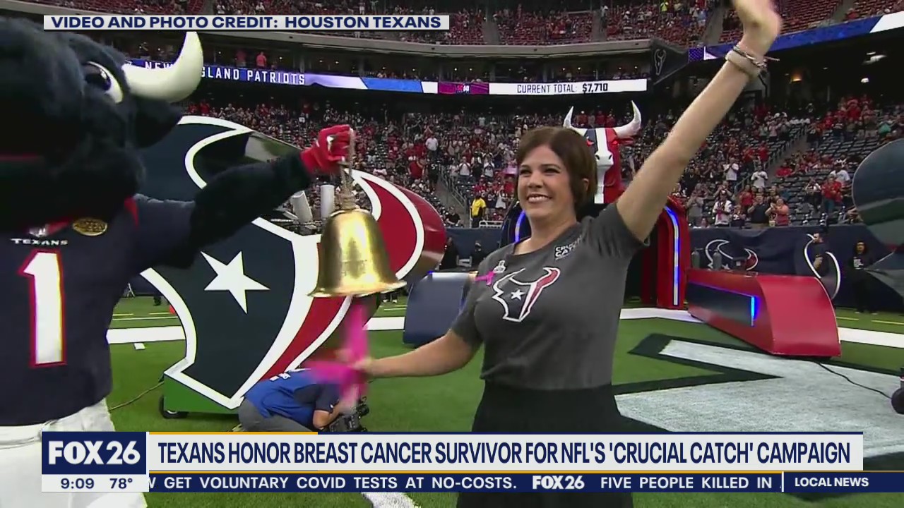 Houston Texans honor breast cancer survivor for NFL's 'Crucial Catch' campaign