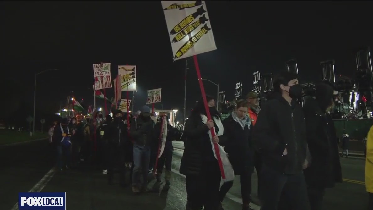 Hundreds of protesters against war in Gaza take over Port of Oakland