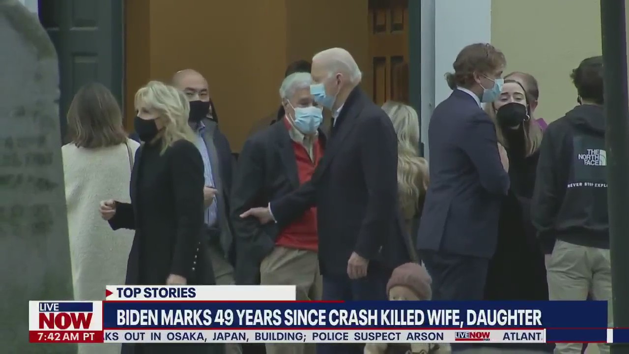 Biden Marks 49 years since crash killed late wife, infant daughter