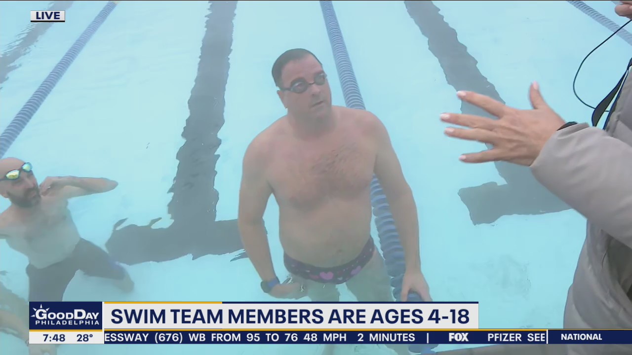 Lawrence park swim club swims outdoors in the winter