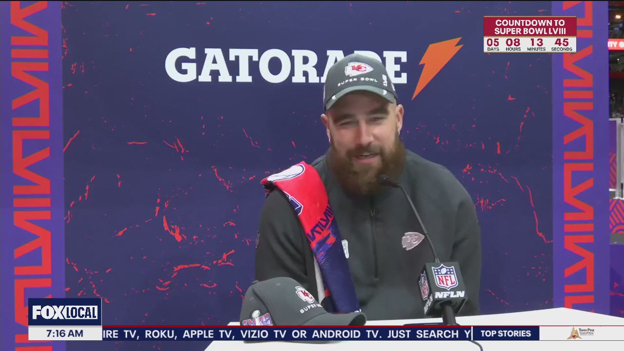 Kansas City Chiefs' Travis Kelce calls girlfriend Taylor Swift 'unbelievable'
