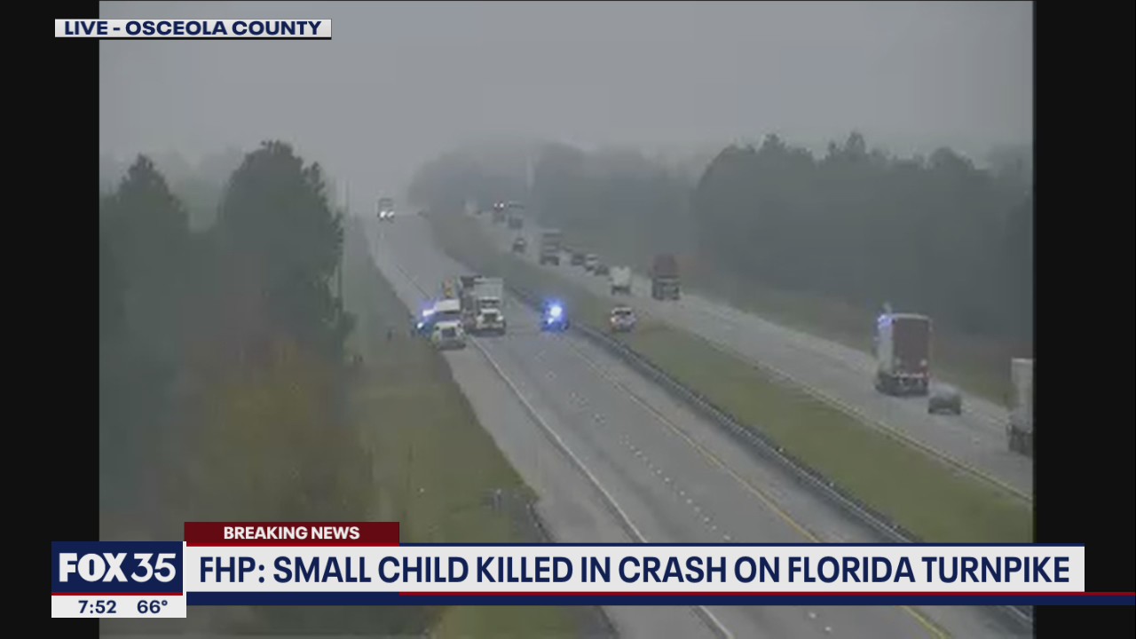 FHP: Child killed in crash with semi truck on Florida Turnpike