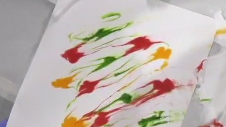 Shaving cream & food coloring activity