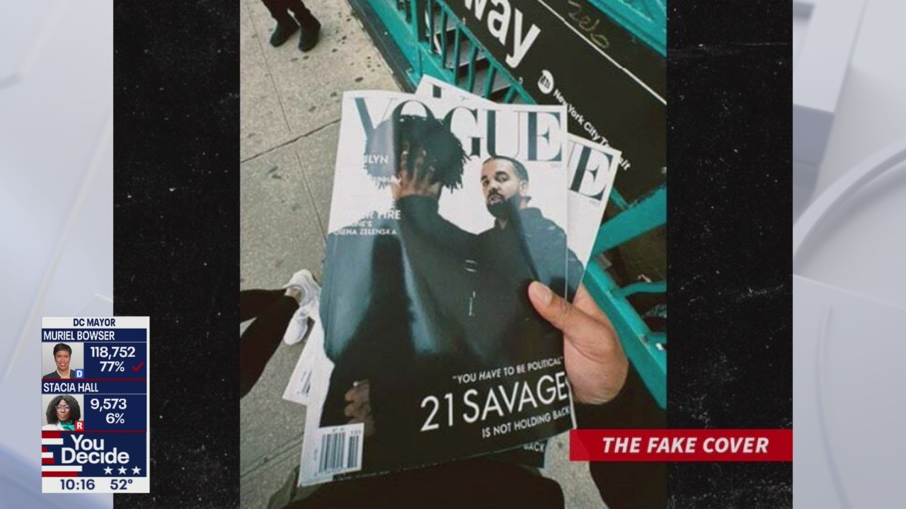Drake, 21 Savage sued over fake Vogue cover