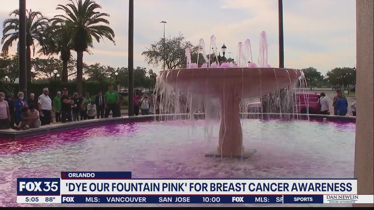 'Dye Our Fountain Pink' for Breast Cancer Awareness Month