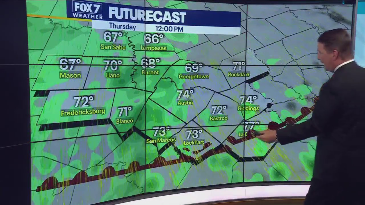 Central Texas weather: Warm front brings a chance of rain Thursday