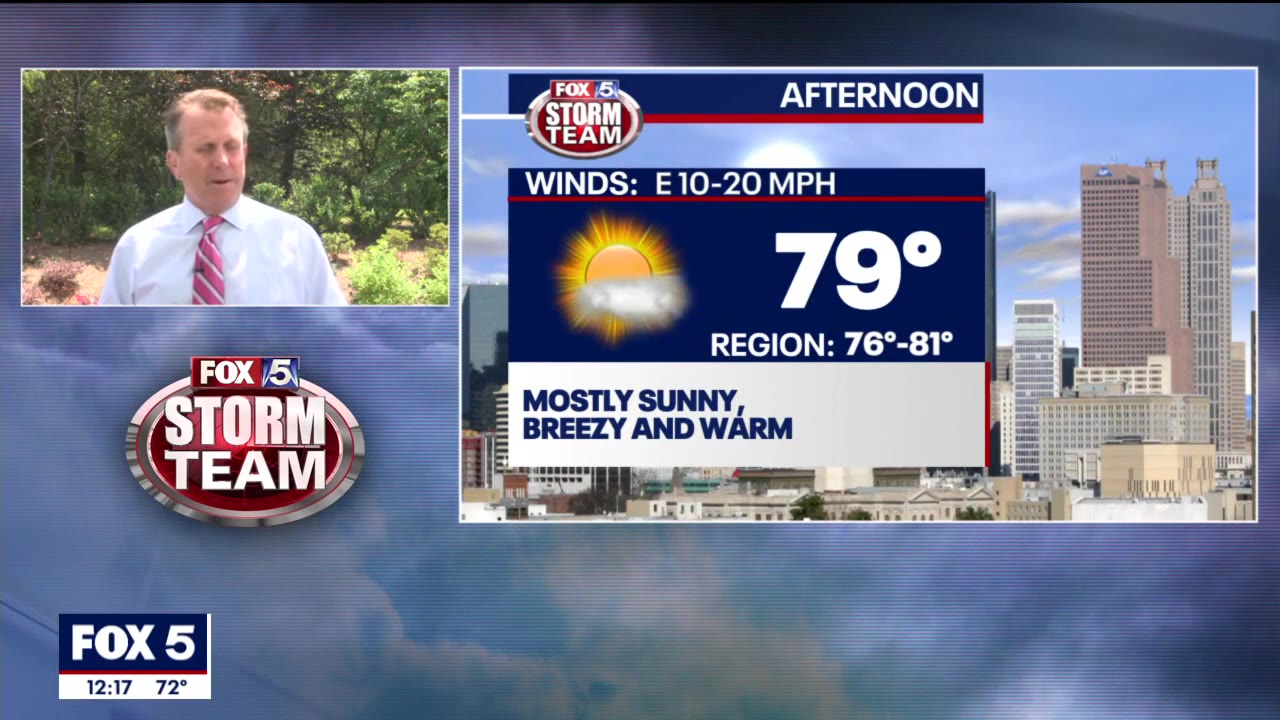 Midday weather forecast for Wednesday 05/24/23