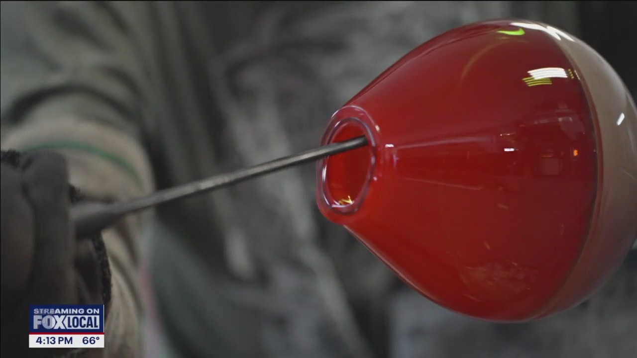 Learning the delicate art of glassblowing