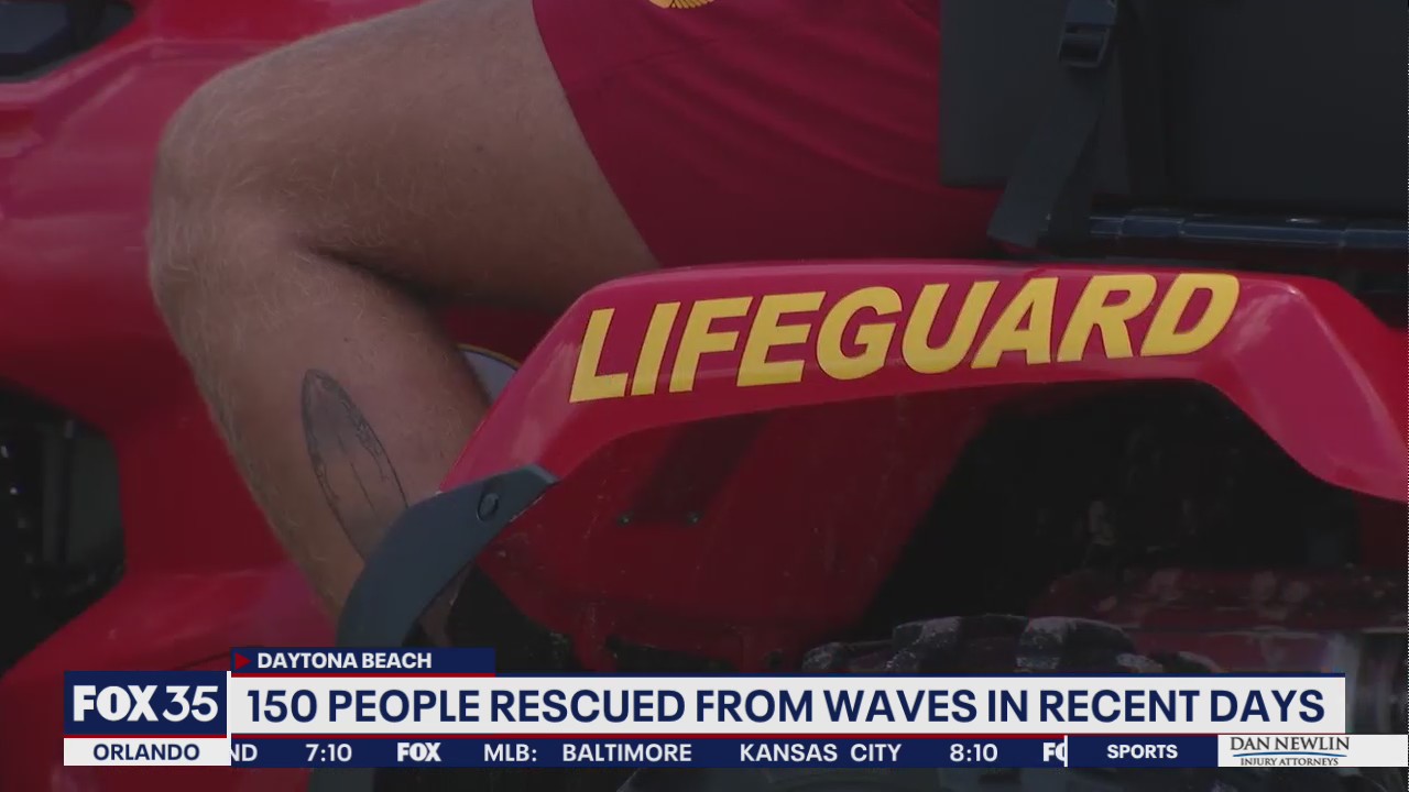 Dozens rescued from rough surf in Volusia County
