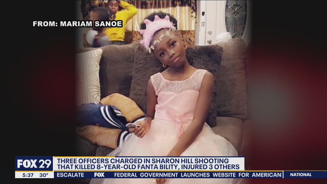 Three officers charged in Sharon Hill shooting that killed 8-year-old Fanta Bility, injured 3 others