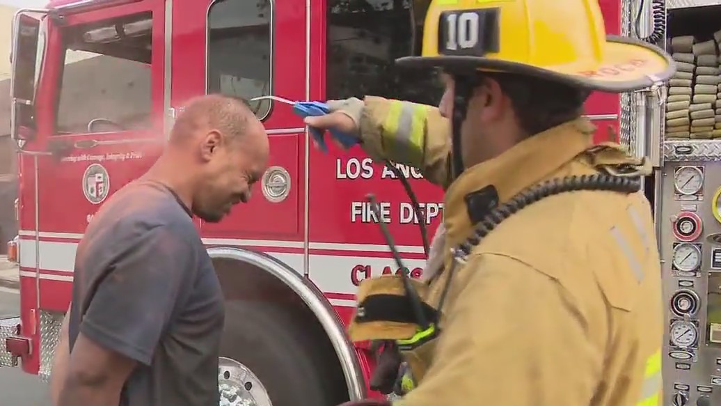 Suspected burglar gets stuck in chimney