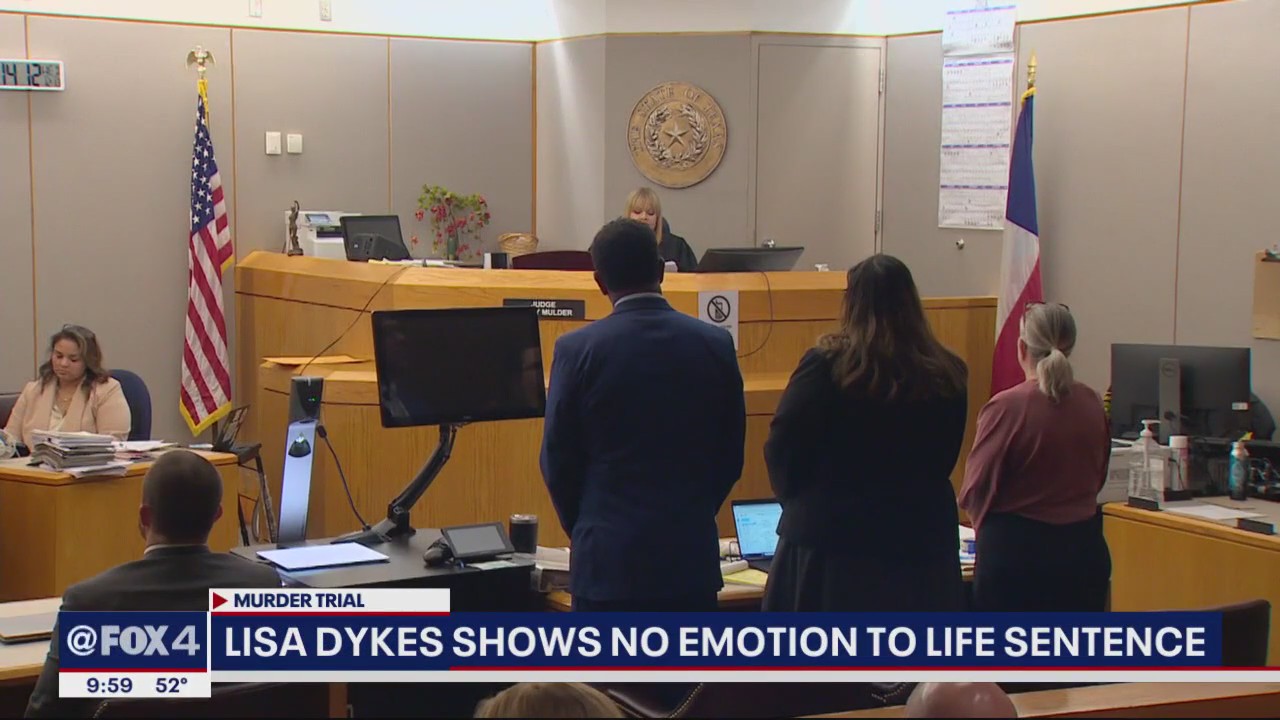 Lisa Dykes shows no emotion to life sentence
