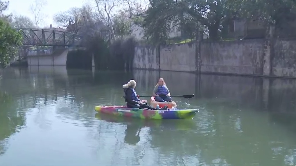 Kayaking on the river in San Antonio