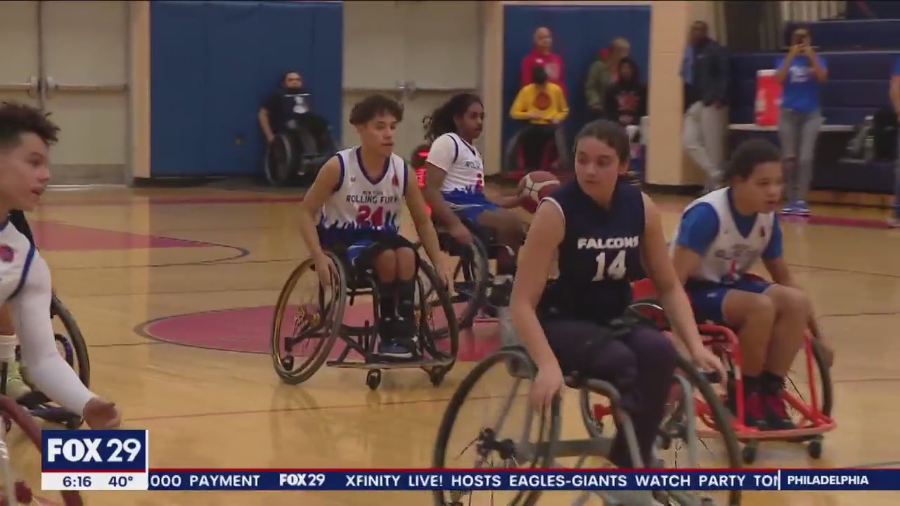Dozens of student athletes compete in wheelchair basketball tournament