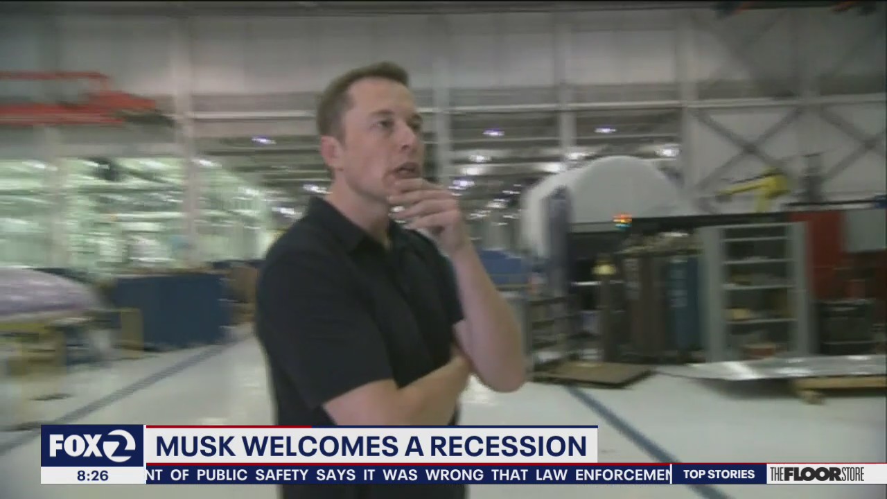 Elon Musk welcomes an economic recession
