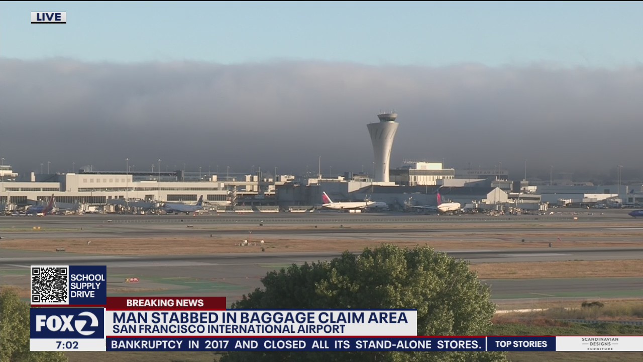 Man stabbed in San Francisco Airport baggage claim area