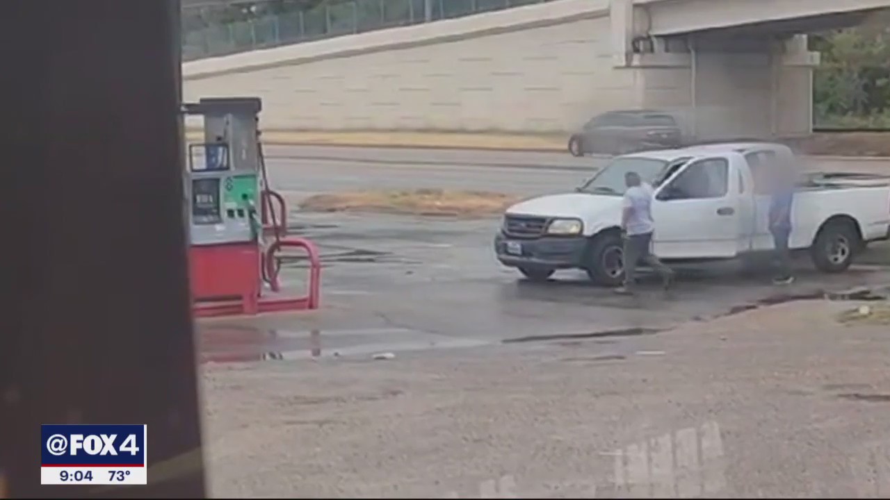Video shows gunman open fire on victim in Dallas