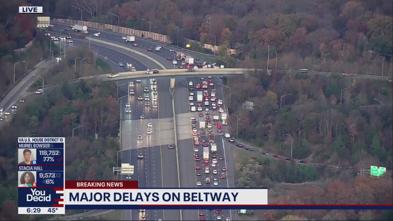 Major delays after crash on I-495 inner loop