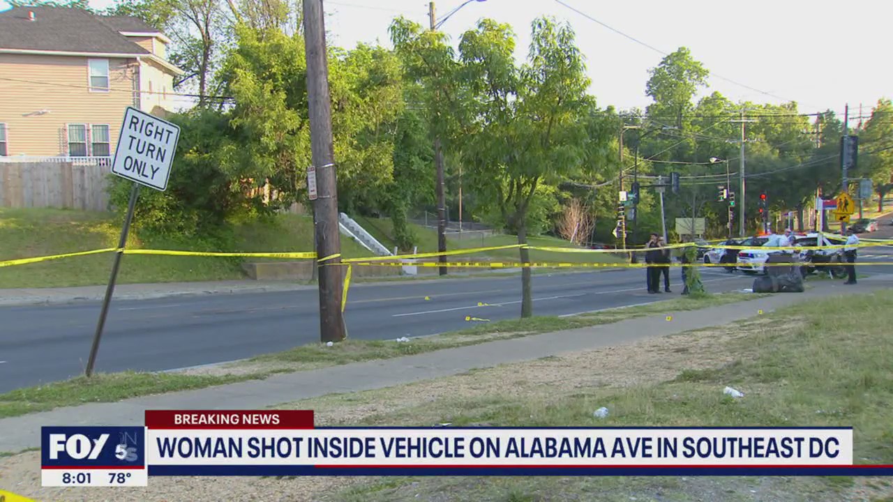Woman shot inside vehicle on Alabama Avenue in Southeast