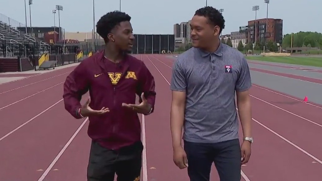 100 meters with Gophers sprinter Kion Benjamin