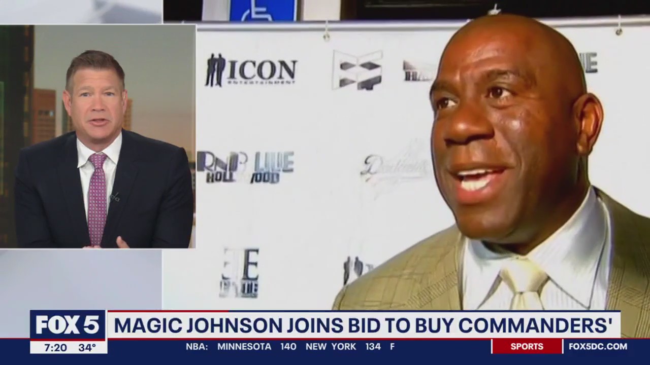 Magic Johnson joins bid to buy the NFL's Washington Commanders