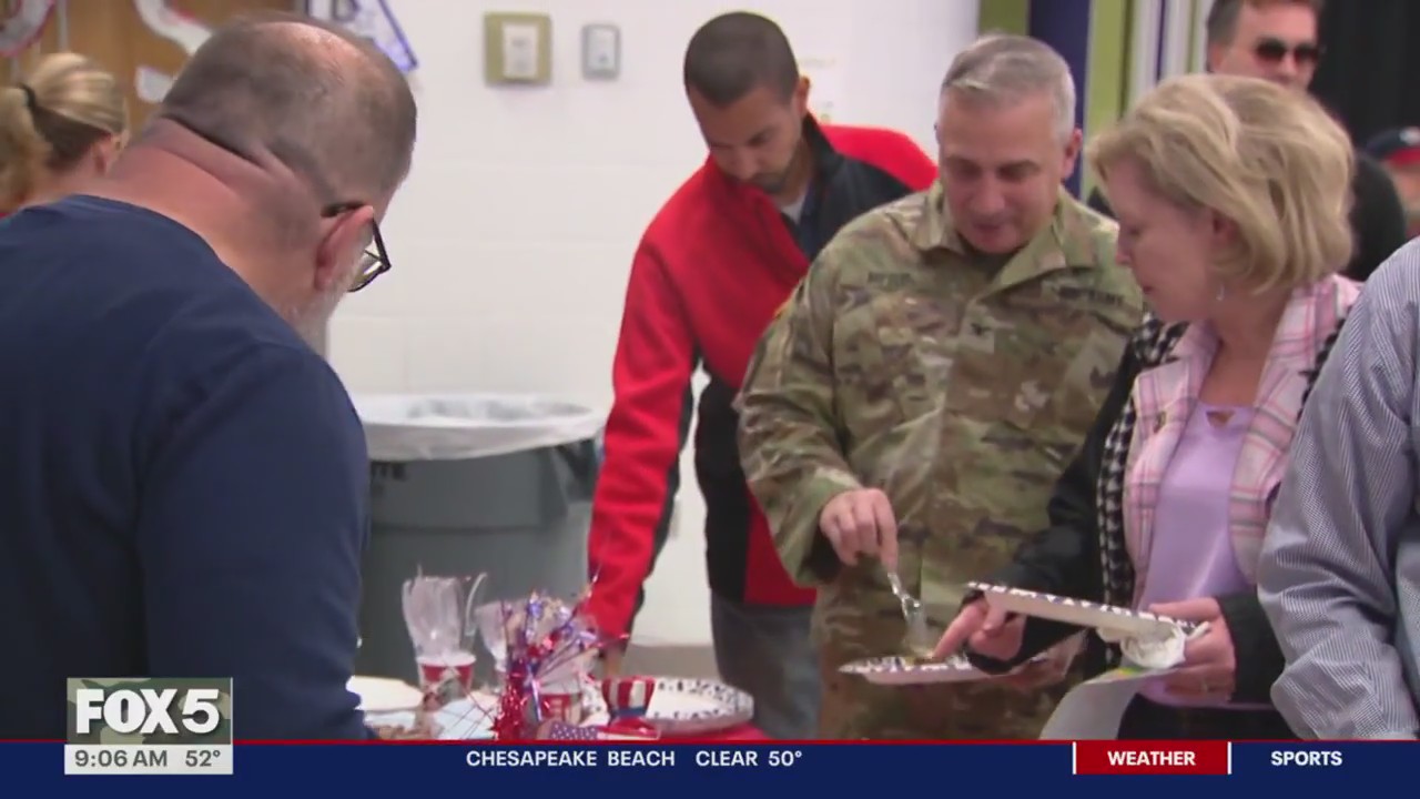 Fairfax County elementary school honors veterans with special breakfast