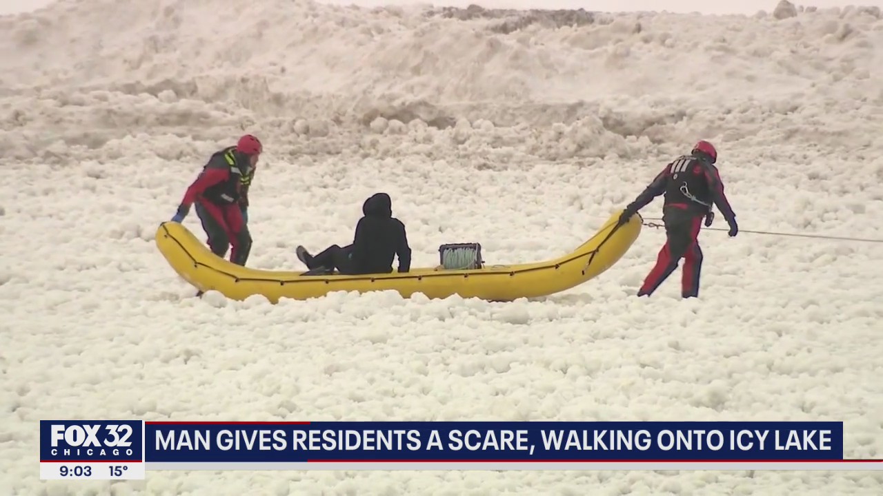 Chicago student rescued after wandering onto Lake Michigan ice