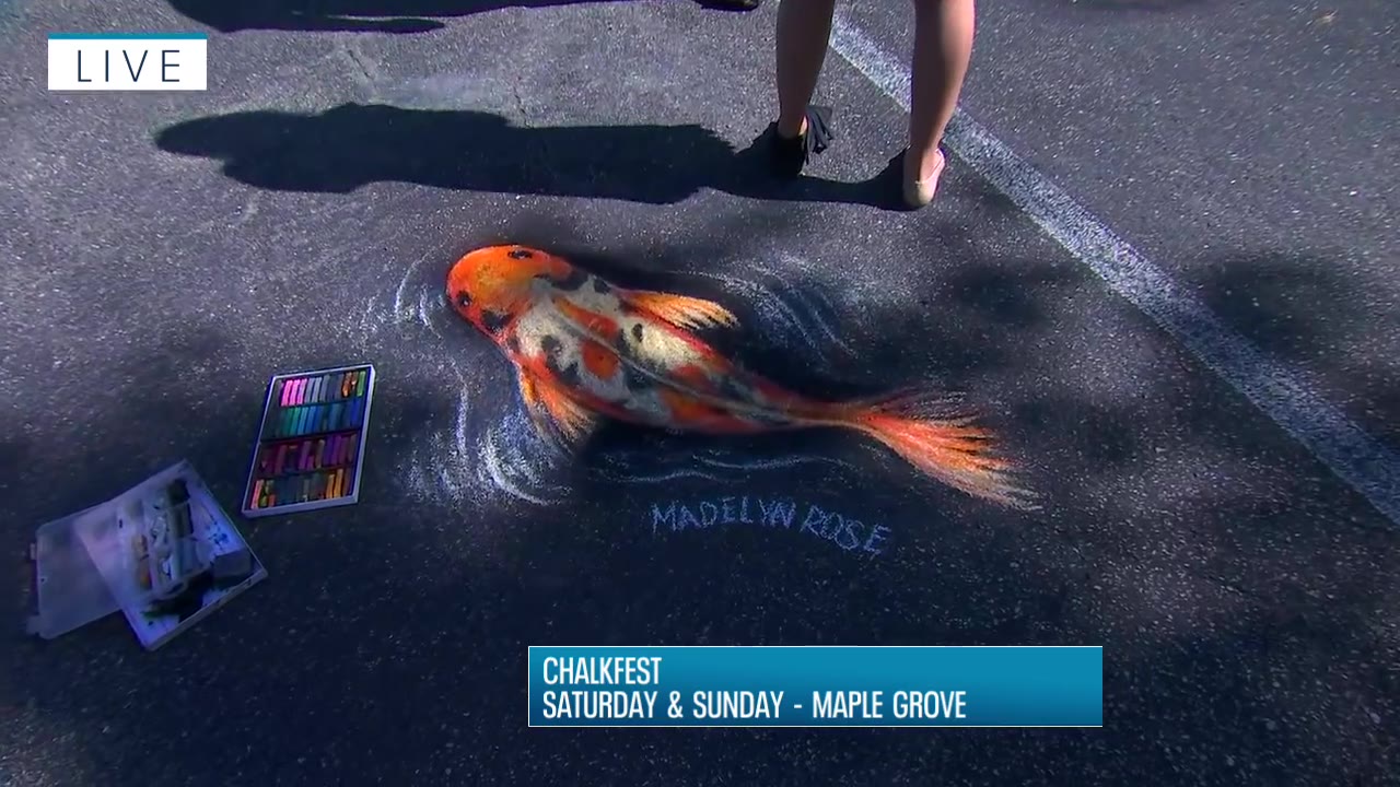 Chalkfest in Arbor Lakes in Maple Grove this weekend