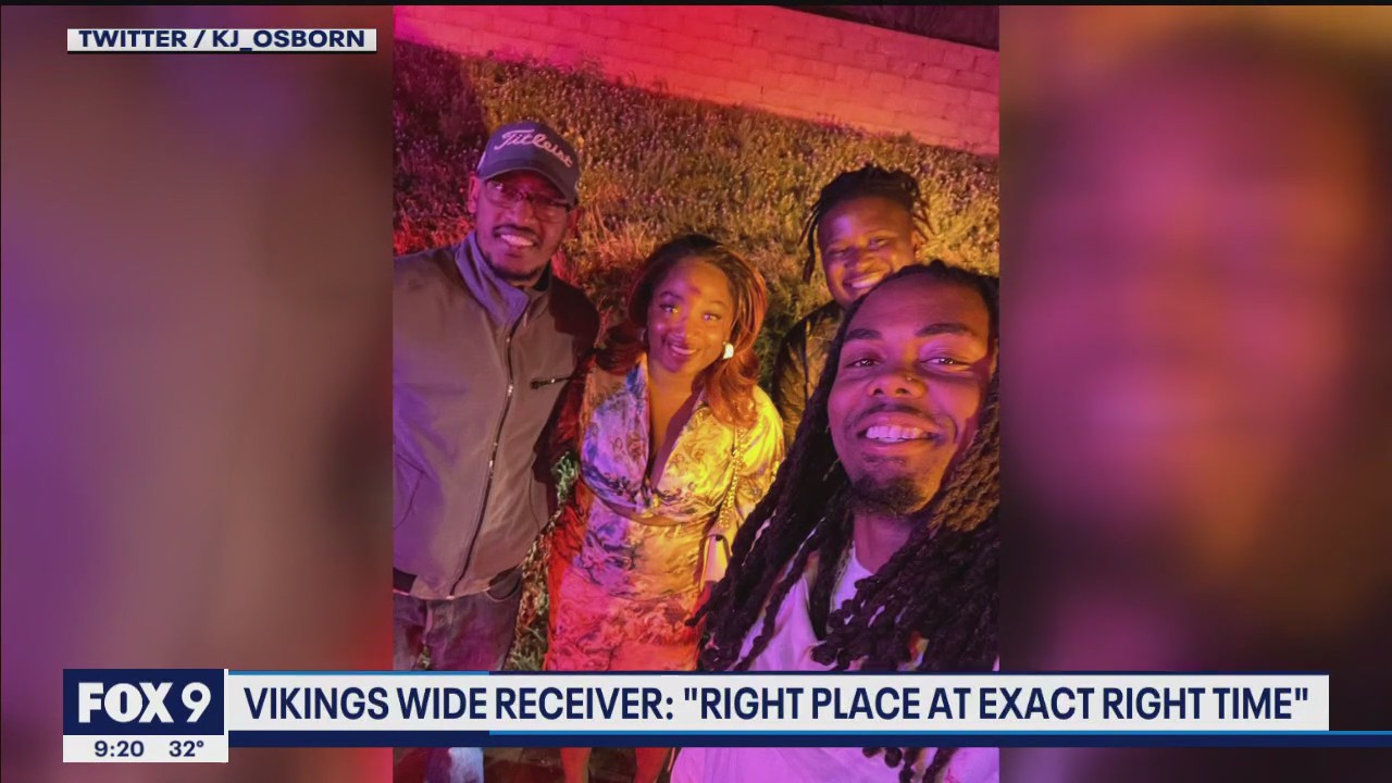 Minnesota Vikings player helps pull man out of fiery crash in Austin