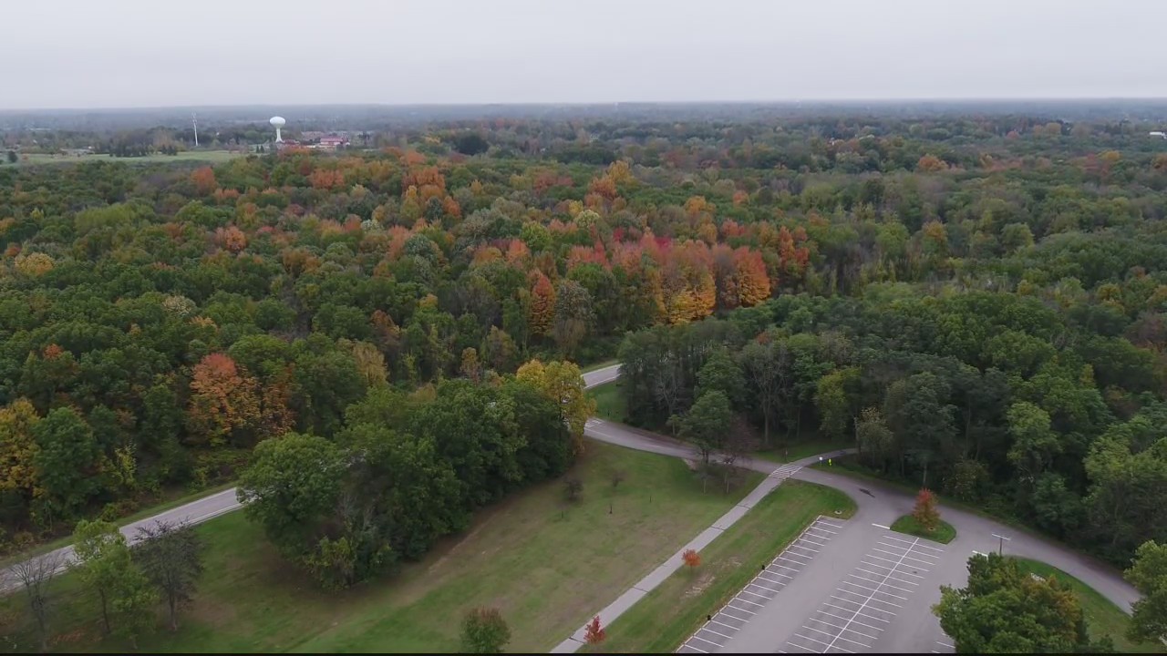FOX 2 Drone Zone: Finding fall colors at Kensington Metro Park