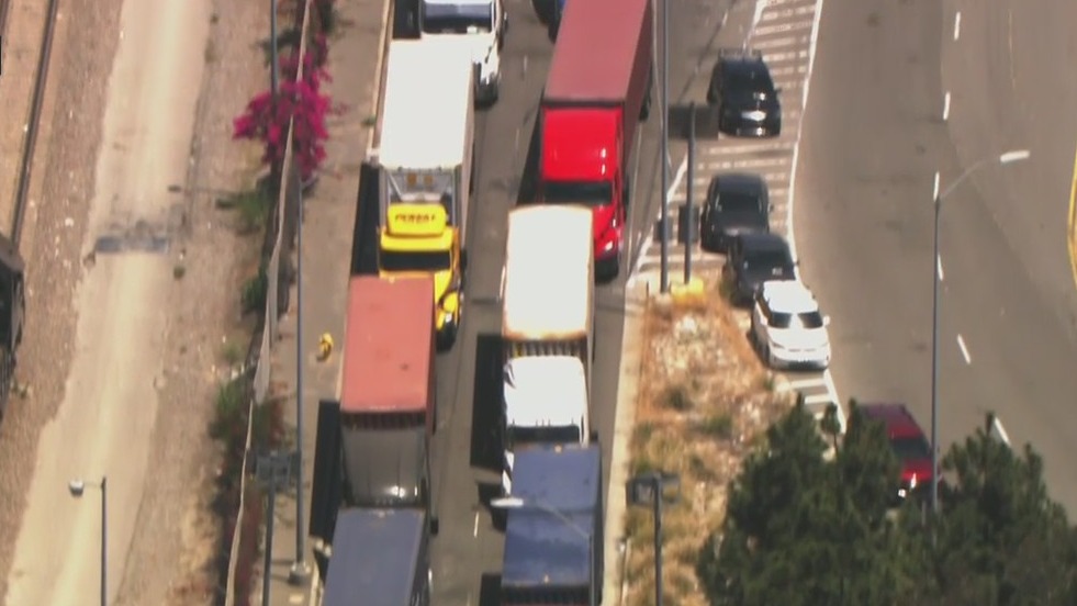 Trucker protest at Port of LA