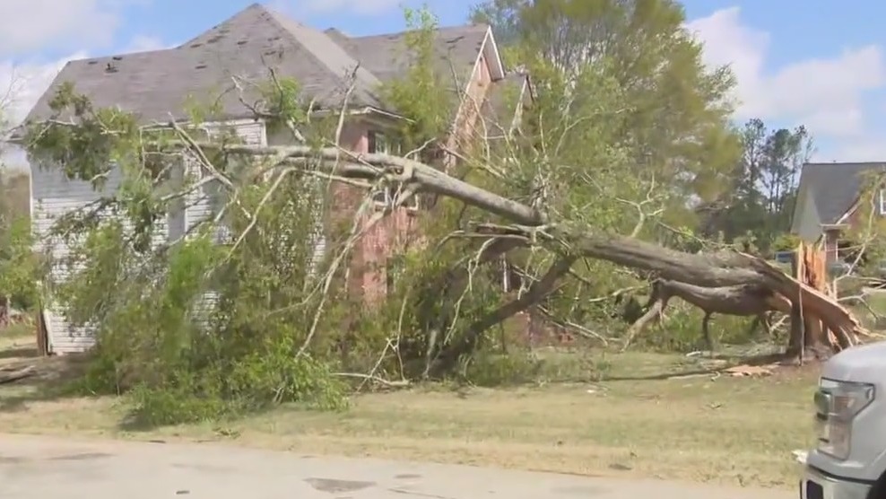 Residents cleaning up after storm in Rockdale County