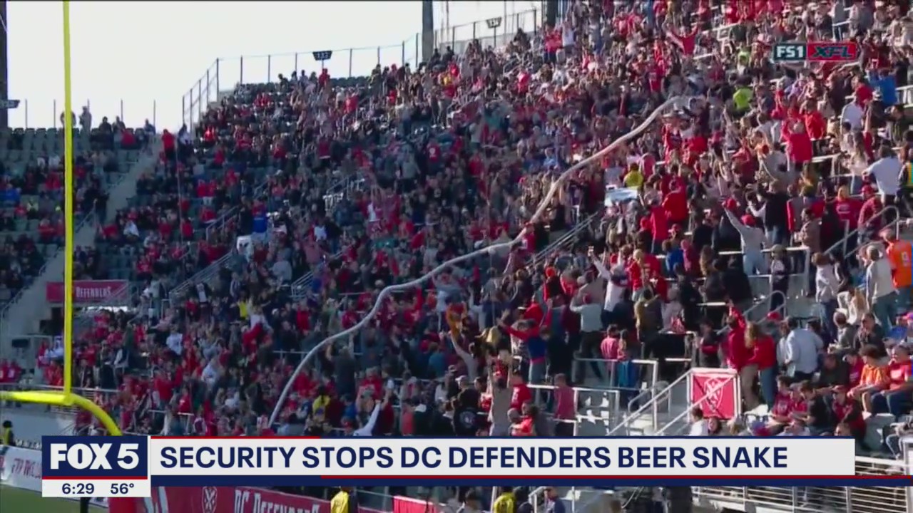 DC Defenders beer snake stopped by security