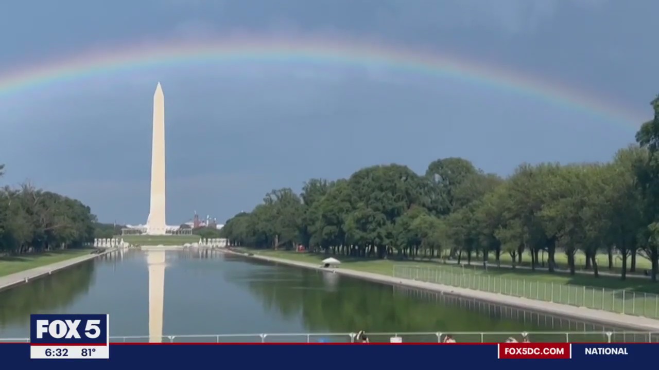 Supernumerary bow + fireworks preparations in DC