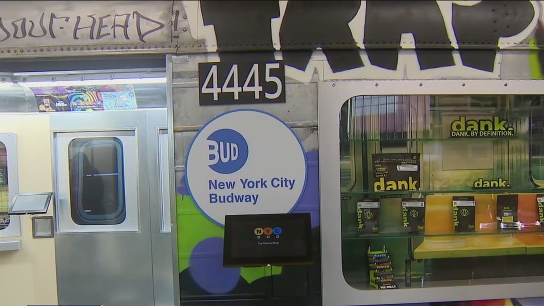 Weed shop modeled after subway station opens