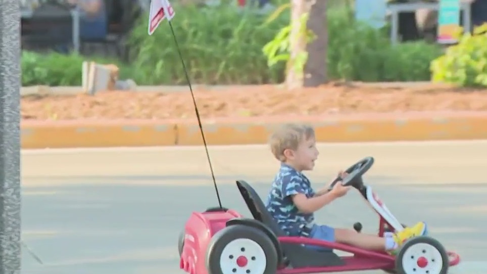 Ashley Sears surprised by little racers