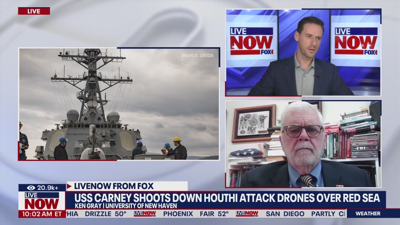 USS Carney shoots down Houthi attack drones